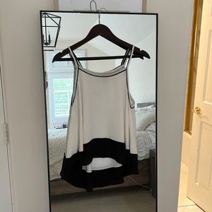 Nordstrom WAYF Medium Black and White Color Block Blouse